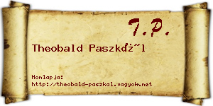 Theobald Paszkál névjegykártya